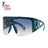 Luxury Designer Oversized UV400 Windproof Sunglasses Sassy Chick Logo