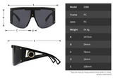 Details of Luxury Designer Oversized UV400 Windproof Sunglasses