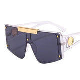 White Luxury Designer Oversized UV400 Windproof Sunglasses