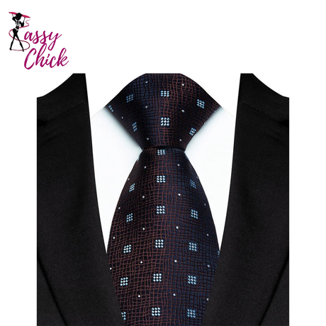 Luxury Dot Stripes 8CM Solid Neckties Sassy Chick Logo