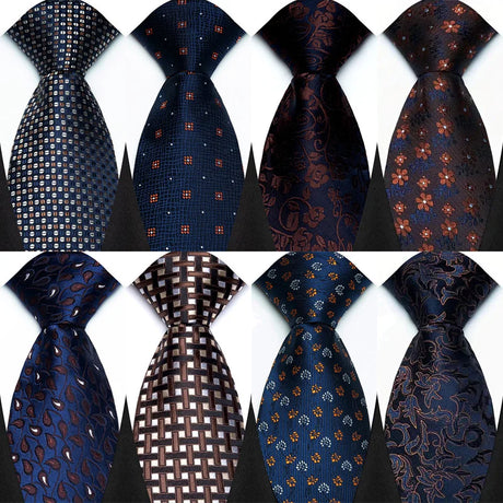 Collection of Luxury Dot Stripes 8CM Solid Neckties