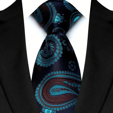 Blue Luxury Dot Stripes 8CM Solid Neckties