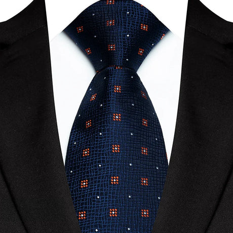 Blue Luxury Dot Stripes 8CM Solid Neckties