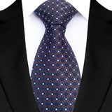 Blue Luxury Dot Stripes 8CM Solid Neckties