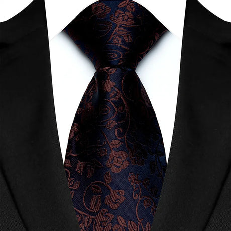 Blue Brown Luxury Dot Stripes 8CM Solid Neckties