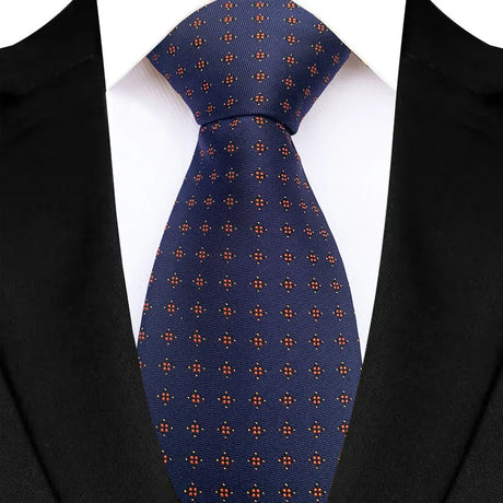 Blue Luxury Dot Stripes 8CM Solid Neckties