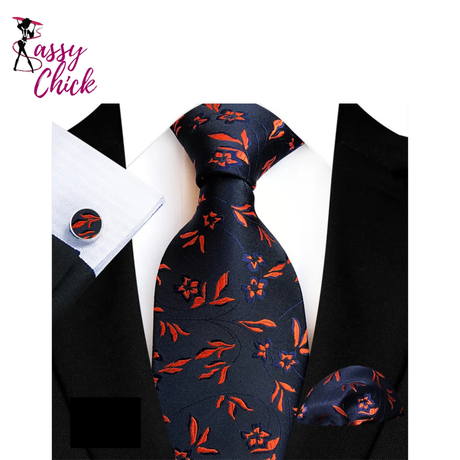 Luxury Dot Ties Square Cufflinks Tie Set Sassy Chick Logo