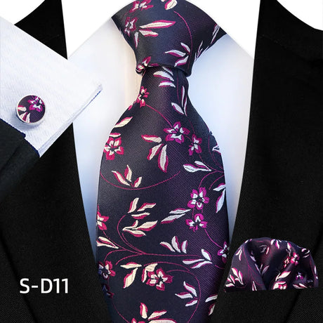 Black Luxury Dot Ties Square Cufflinks Tie Set