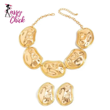 Luxury Exaggerated Punk Geometric Torques Jewelry Set Sassy Chick Logo