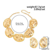 Size of Luxury Exaggerated Punk Geometric Torques Jewelry Set