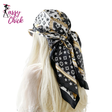 Luxury Fashion 90cm Large Square Light Scarf Shawl Sassy Chick Logo