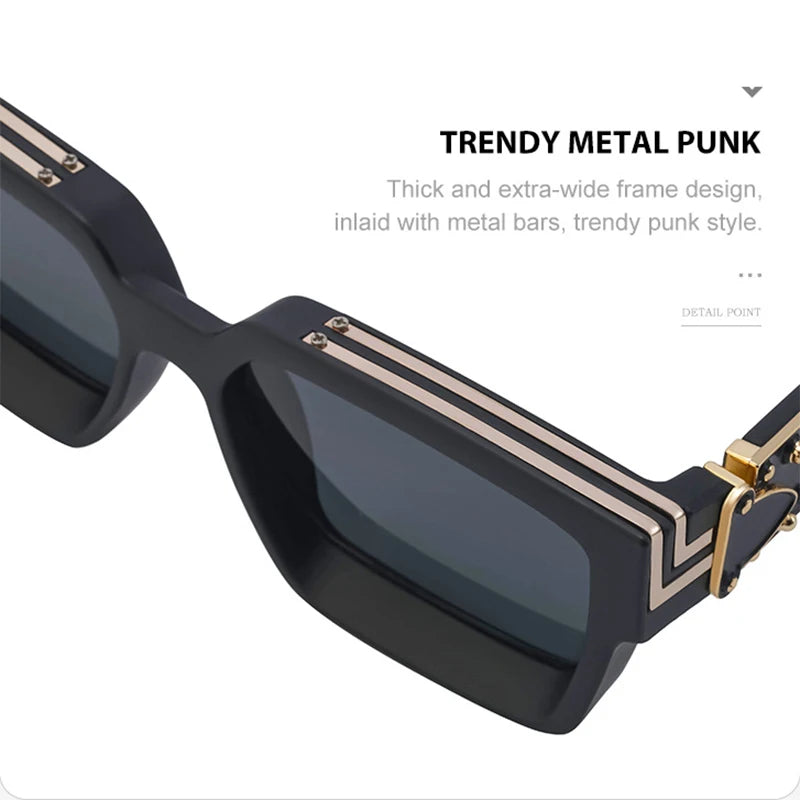Details of Luxury Fashion Square Oversized Millionaire Sunglasses