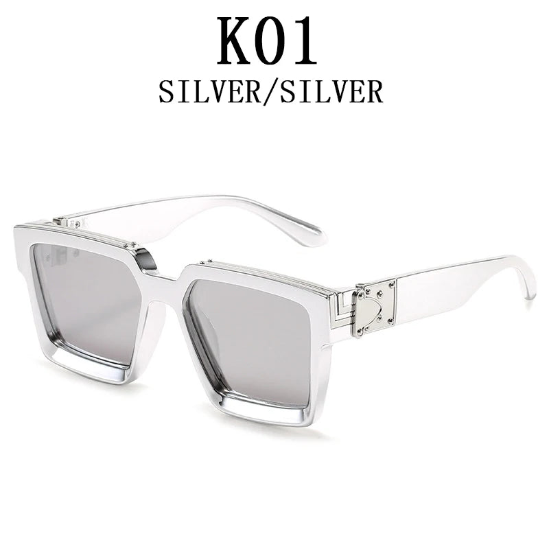 Luxury Fashion Square Oversized Millionaire Sunglasses