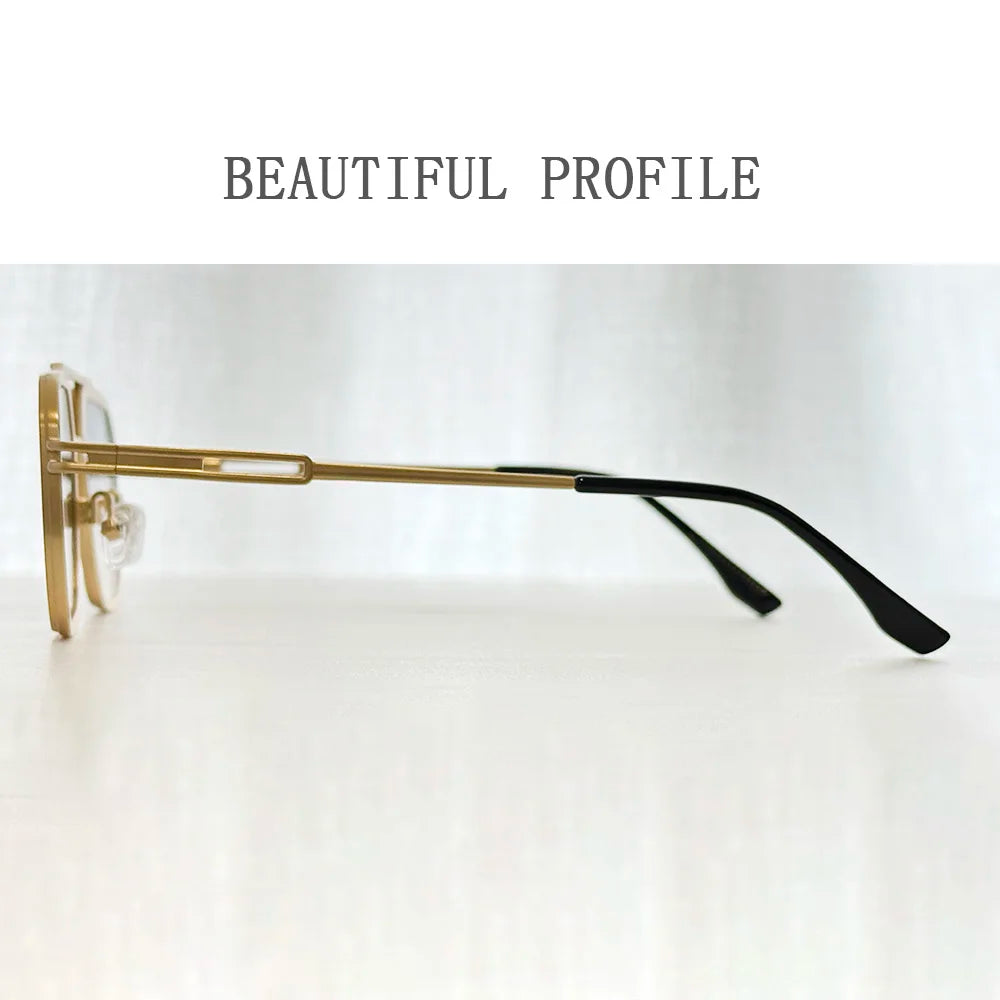 Luxury Fashion Trendy Steampunk Square Sunglass