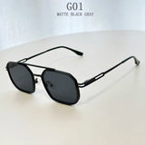 Luxury Fashion Trendy Steampunk Square Sunglass