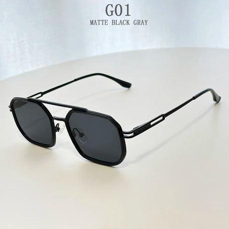 Luxury Fashion Trendy Steampunk Square Sunglass