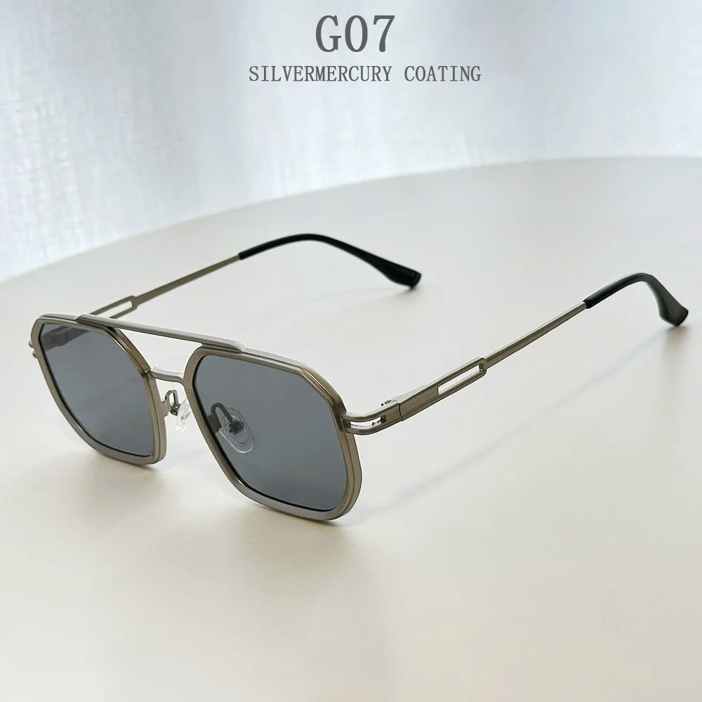 Luxury Fashion Trendy Steampunk Square Sunglass