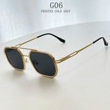 Luxury Fashion Trendy Steampunk Square Sunglass