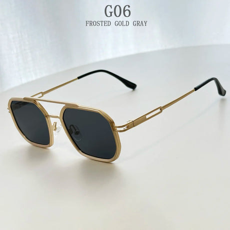 Luxury Fashion Trendy Steampunk Square Sunglass