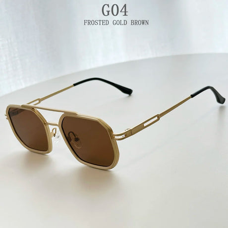 Luxury Fashion Trendy Steampunk Square Sunglass