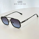 Luxury Fashion Trendy Steampunk Square Sunglass