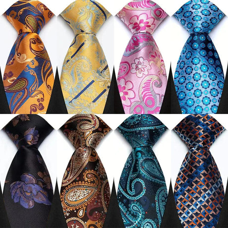 Collection of Luxury Floral Paisley Jacquard Necktie