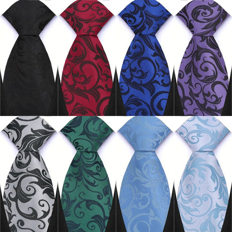 Collection of Luxury Floral Polyester Jacquard Business Formal Neckties
