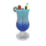 Blue Luxury Glass Design Purse Crystal Evening Diamond Bags