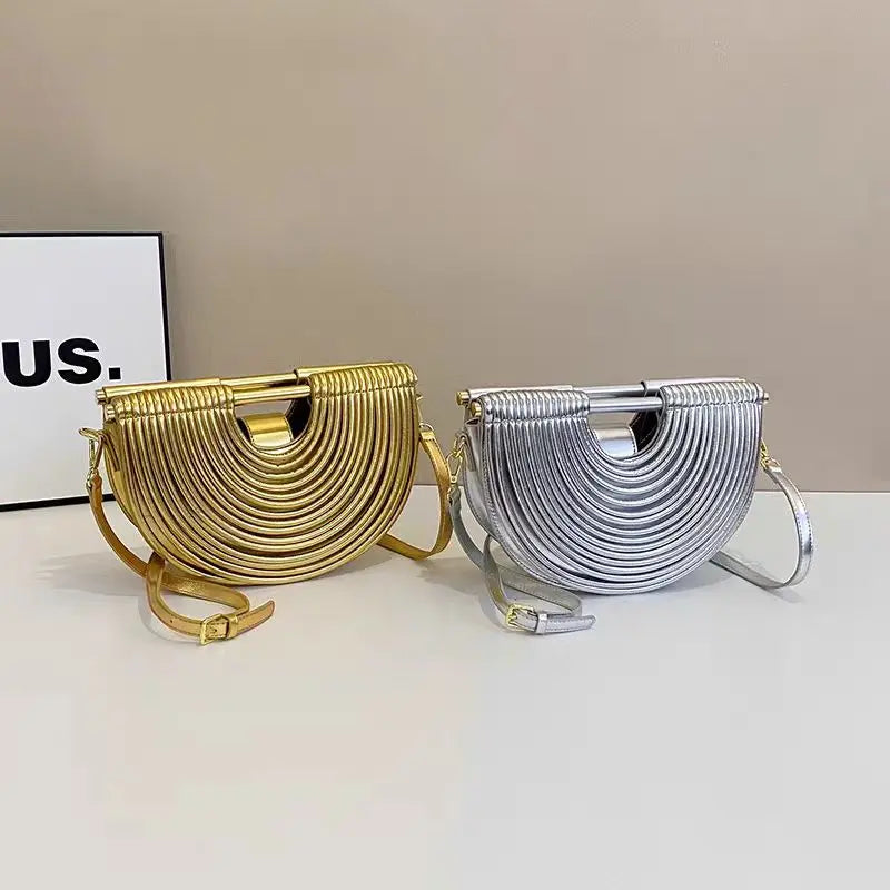 Collection of Luxury Gold  woven Noodle Leather Bags