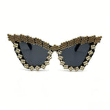 Luxury Gothic Punk Oversized Cat Eye Sunglasses