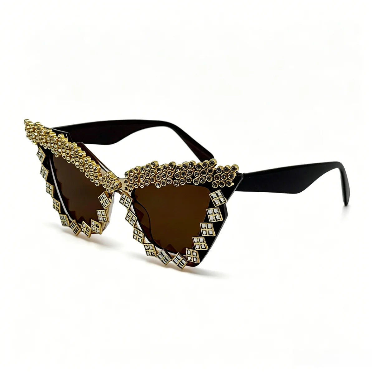 Luxury Gothic Punk Oversized Cat Eye Sunglasses