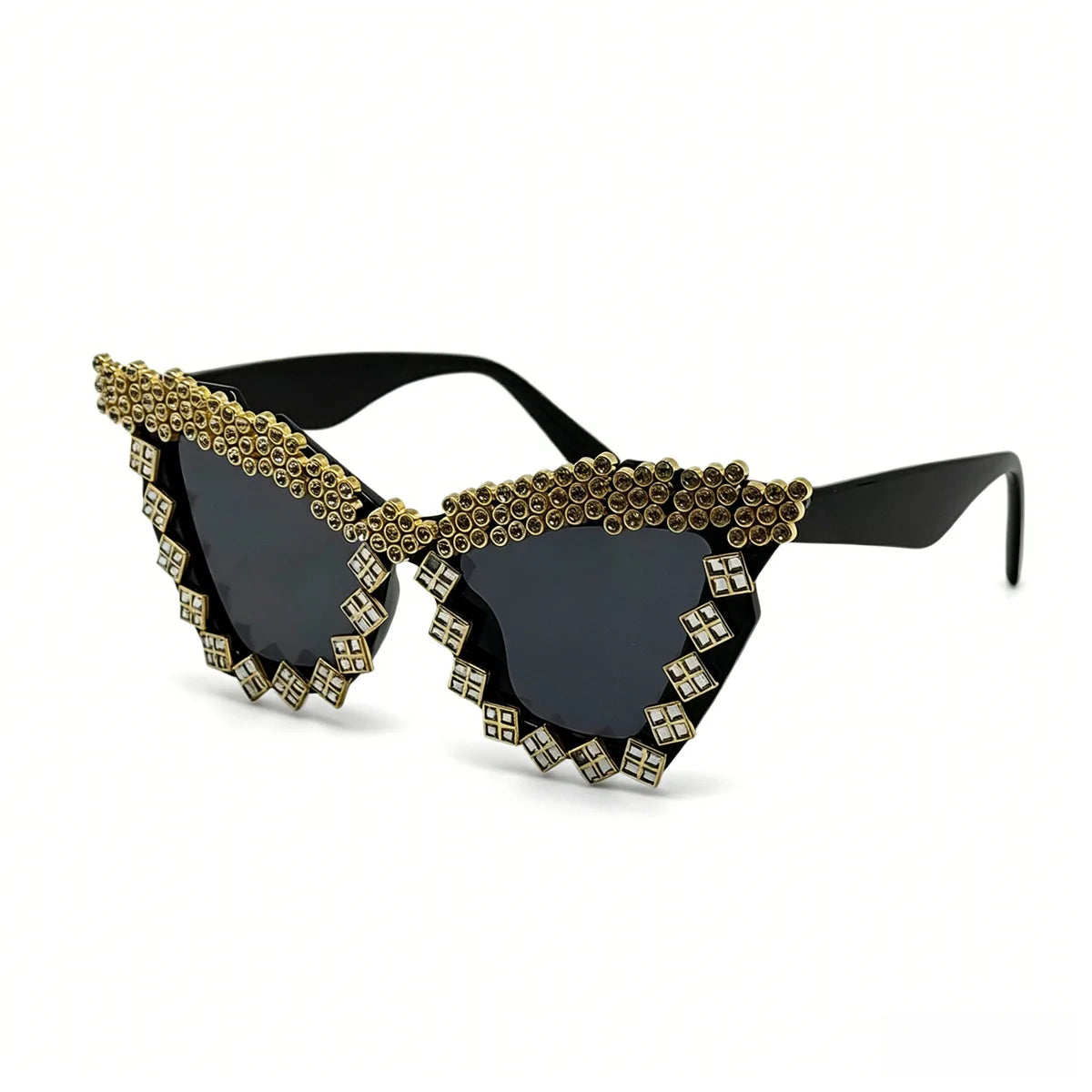 Luxury Gothic Punk Oversized Cat Eye Sunglasses