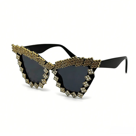 Luxury Gothic Punk Oversized Cat Eye Sunglasses