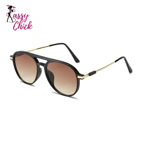 Luxury Gradient Pilot Sunglasses Sassy Chick Logo