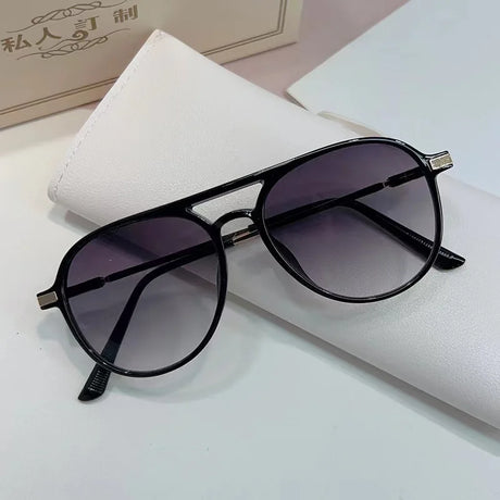 Black Luxury Gradient Pilot Sunglasses