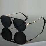 Black Luxury Gradient Pilot Sunglasses