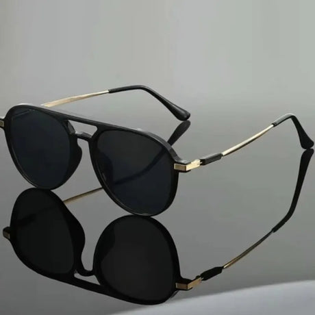 Black Luxury Gradient Pilot Sunglasses