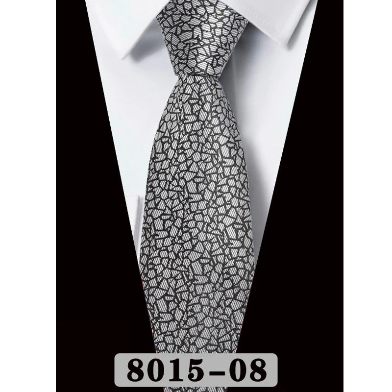 Black Luxury Gray Pink Jacquard Woven Necktie