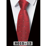 Red Luxury Gray Pink Jacquard Woven Necktie