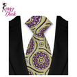 Luxury Green Color Floral Paisley Men's Ties Sassy Chick Logo