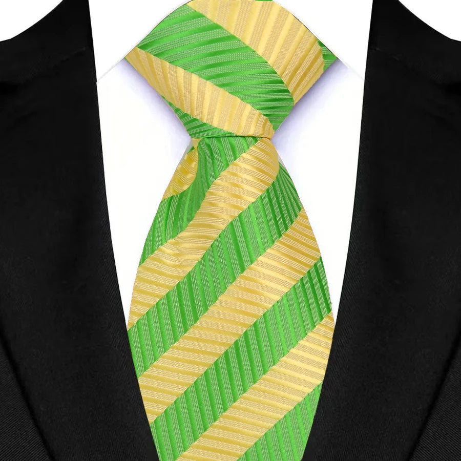  Luxury Green Color Floral Paisley Men's Ties