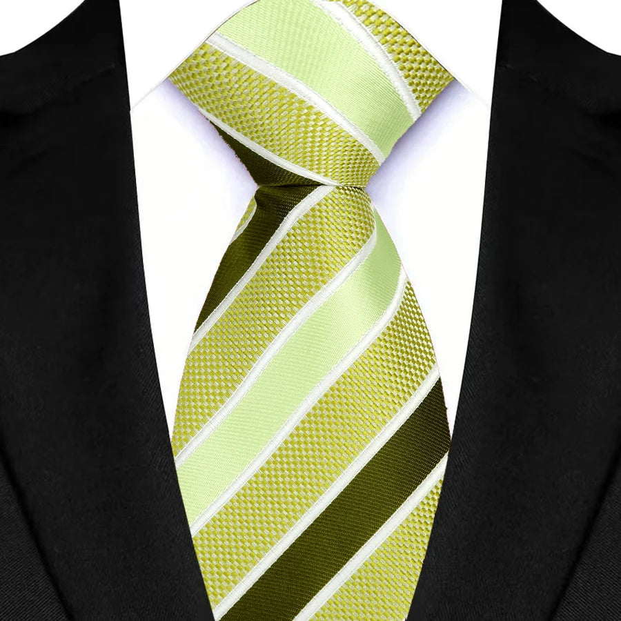  Luxury Green Color Floral Paisley Men's Ties