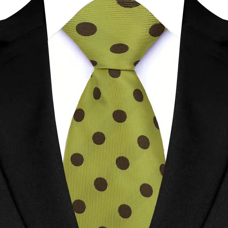  Luxury Green Color Floral Paisley Men's Ties