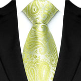  Luxury Green Color Floral Paisley Men's Ties