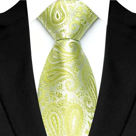  Luxury Green Color Floral Paisley Men's Ties