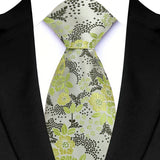 floral  Luxury Green Color Floral Paisley Men's Ties