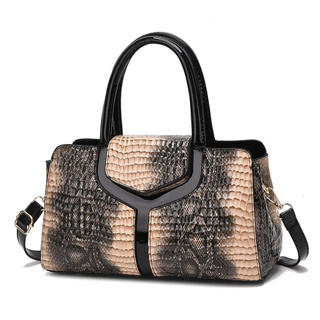 pink black Luxury Handbag Classic Crocodile Pattern