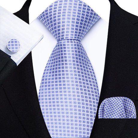 Luxury Hanky Cufflinks Set Jacquard 8cm Necktie