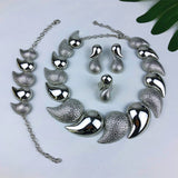 Silver Luxury High Quality 18K Gold Plated Dubai Jewelry Set