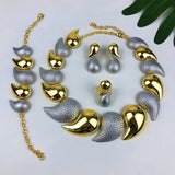 Gold Silver Luxury High Quality 18K Gold Plated Dubai Jewelry Set